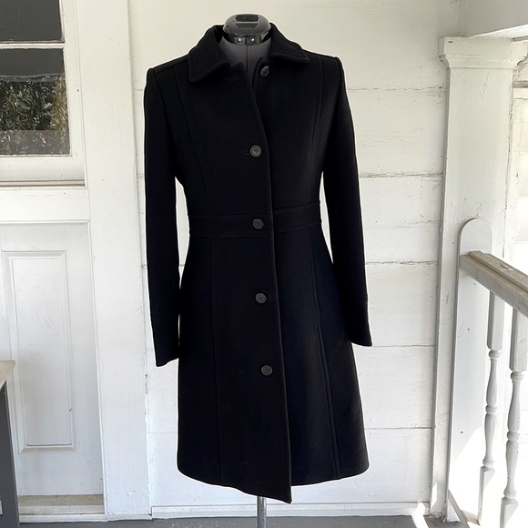 J. Crew Jackets & Blazers - J. Crew Double Cloth Ingenue Wool Coat Black 6
